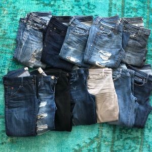 Bundle of 11 pairs of Designer Jeans
